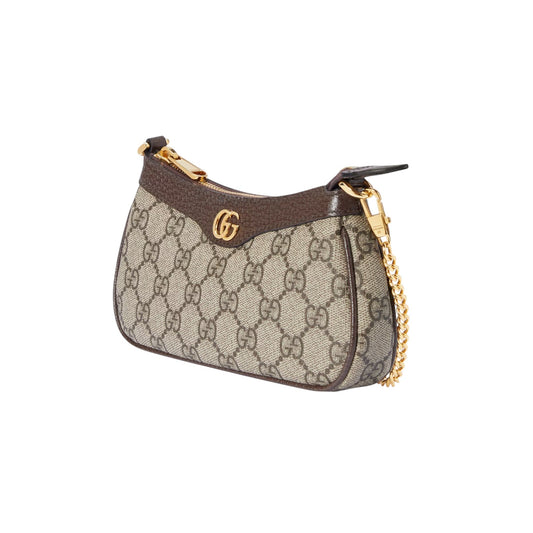 Gucci Ophidia Small Bag Brown Beige and White Beige GG Supreme Canvas