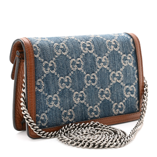 Gucci Dionysus Super Mini Bag Dark Blue/Brown