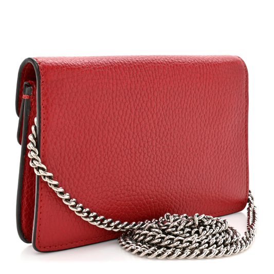 Gucci Dionysus Super Mini Bag Hibiscus Red Leather