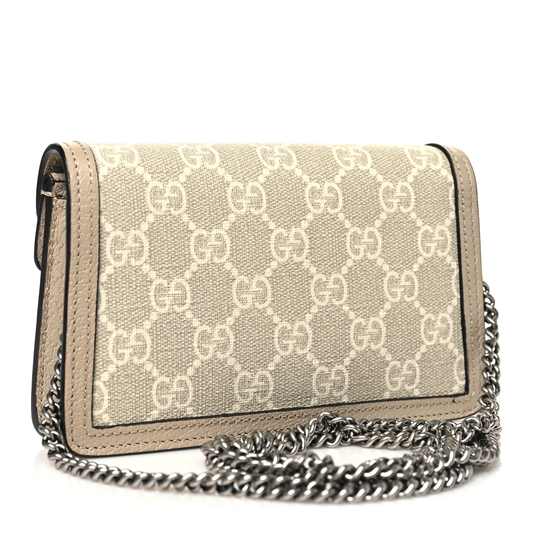 Gucci Dionysus Super Mini Bag Beige and white Leather