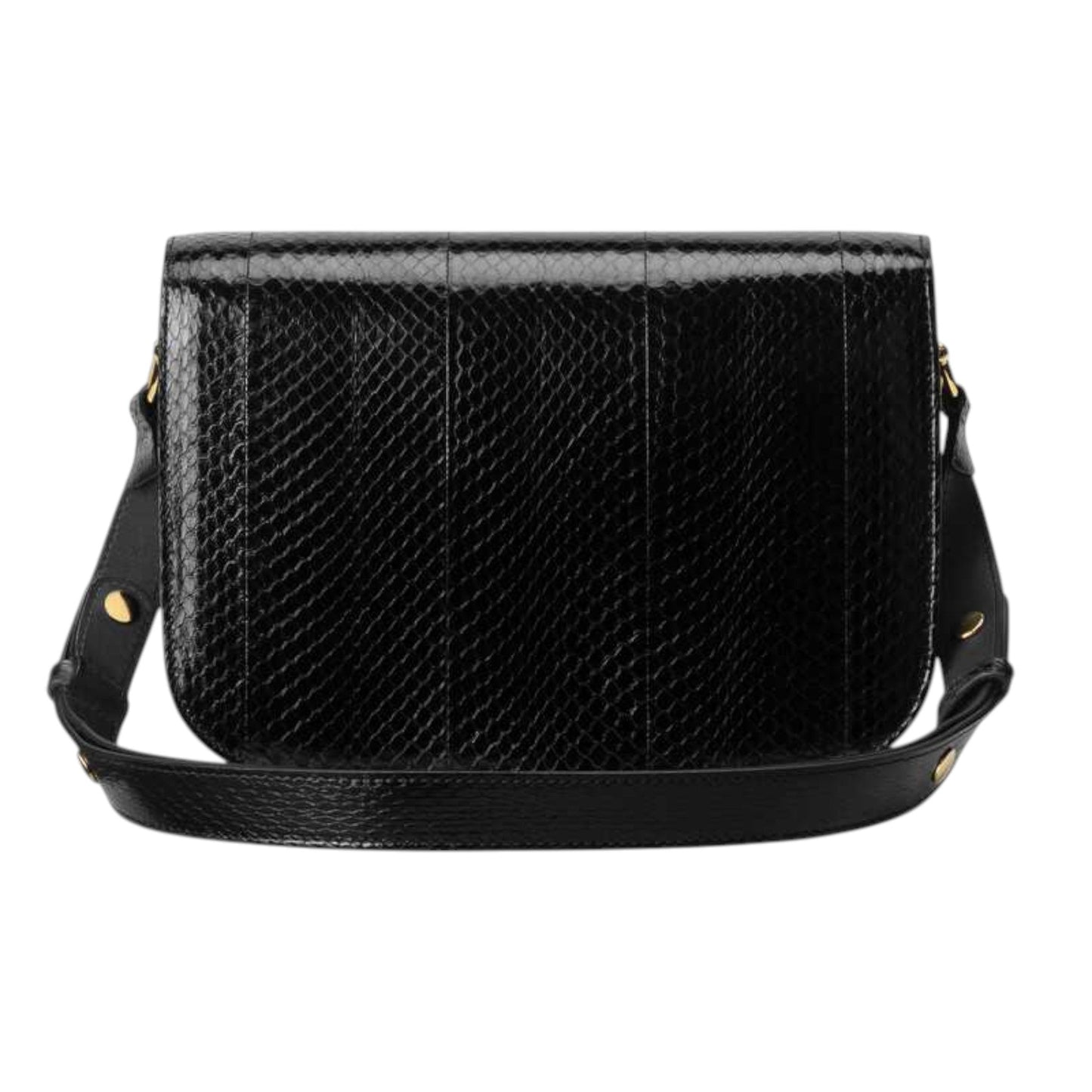 Gucci Horsebit 1955 Shoulder Bag Black Snakeskin