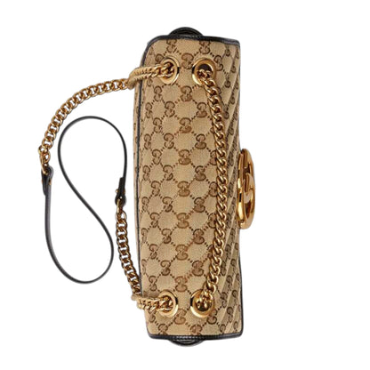 Gucci GG Marmont Shoulder Bag Black Canvas Leather