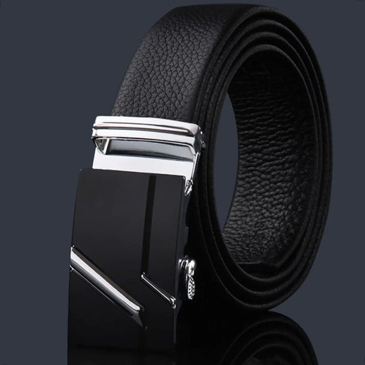 Men'S Leather Belt Mens Belt, Ratchet Belt Leather, Slide Belt with Easier Adjustable Buckle