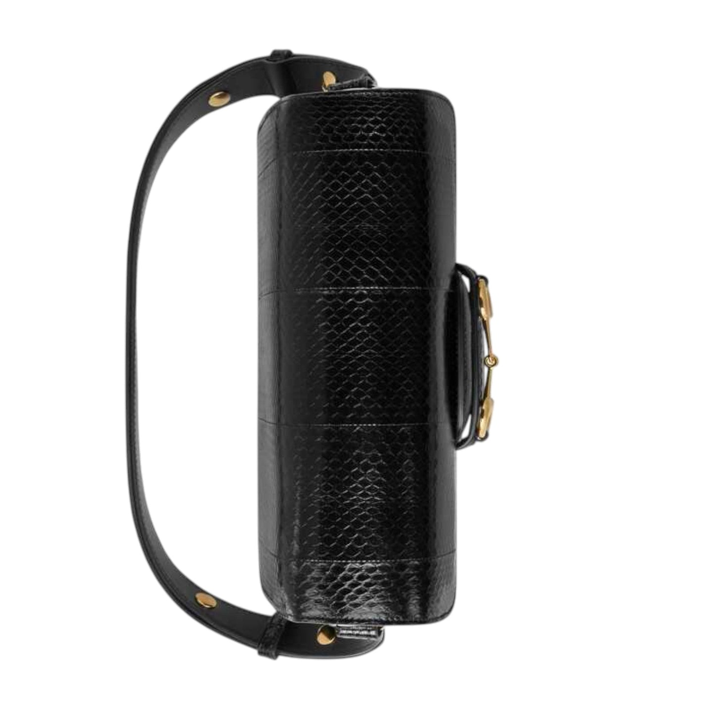 Gucci Horsebit 1955 Shoulder Bag Black Snakeskin