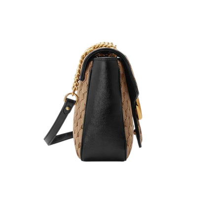 Gucci GG Marmont Shoulder Bag Black Canvas Leather