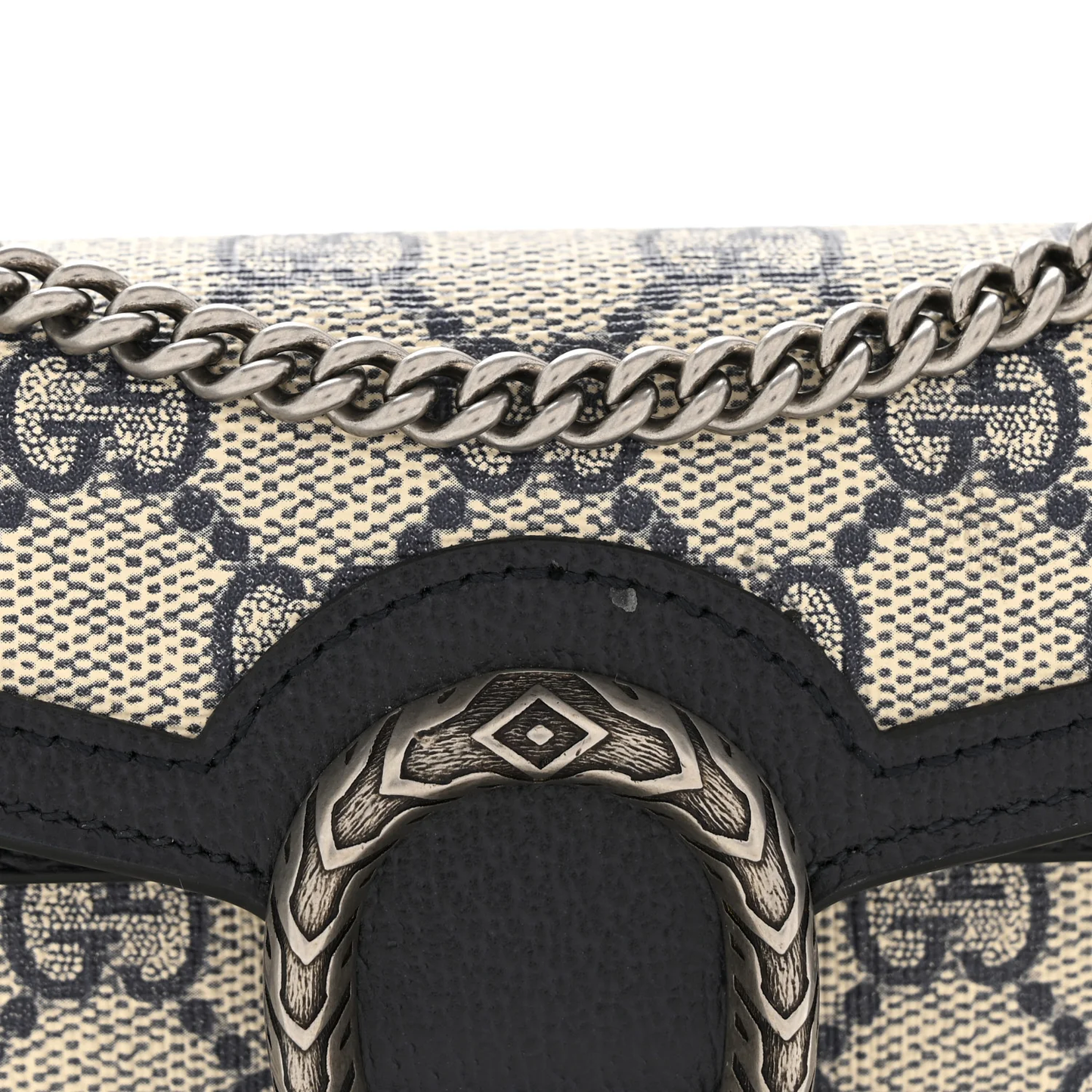 Gucci Dionysus Super Mini Bag Beige and Blue Leather