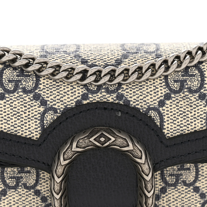 Gucci Dionysus Super Mini Bag Beige and Blue Leather