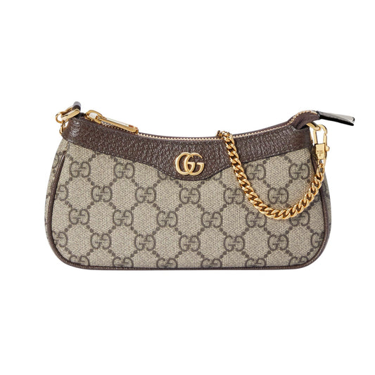 Gucci Ophidia Small Bag Brown Beige and White Beige GG Supreme Canvas