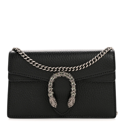 Gucci Dionysus Super Mini Bag Black Leather