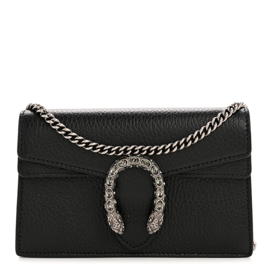 Gucci Dionysus Super Mini Bag Black Leather