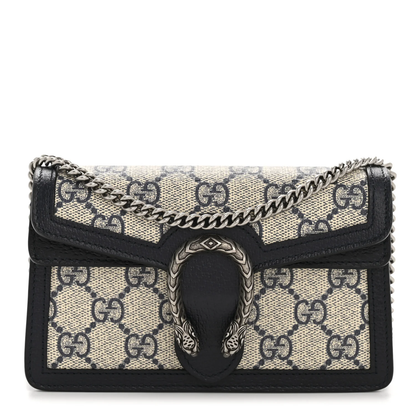 Gucci Dionysus Super Mini Bag Beige and Blue Leather