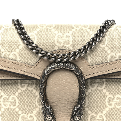 Gucci Dionysus Super Mini Bag Beige and white Leather