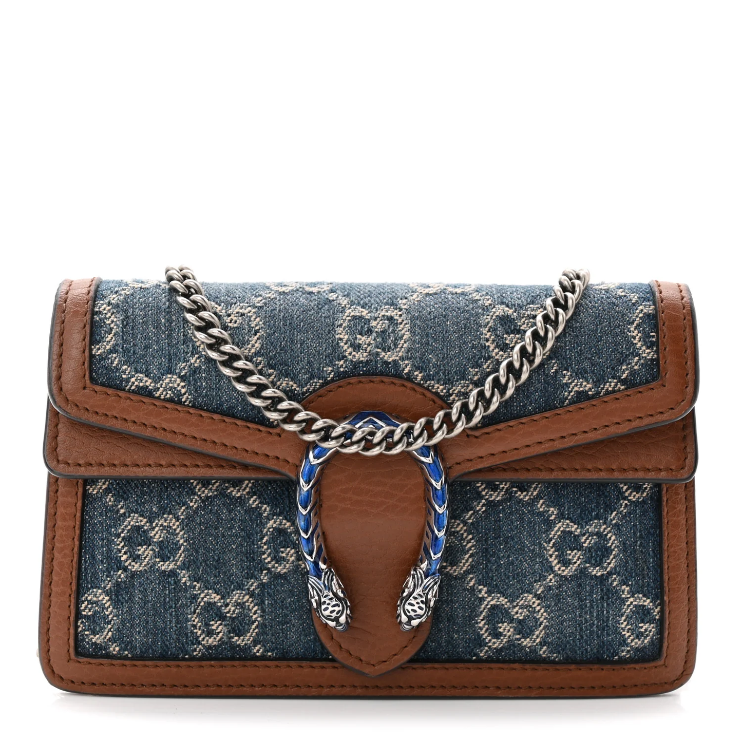 Gucci Dionysus Super Mini Bag Dark Blue/Brown