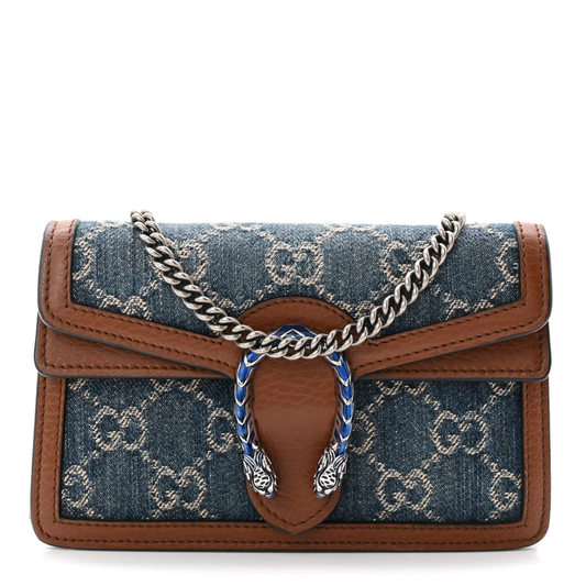 Gucci Dionysus Super Mini Bag Dark Blue/Brown