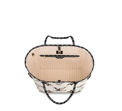 Louis Vuitton Giant Jungle Monogram Neverfull Ivoire with Pouch M44716