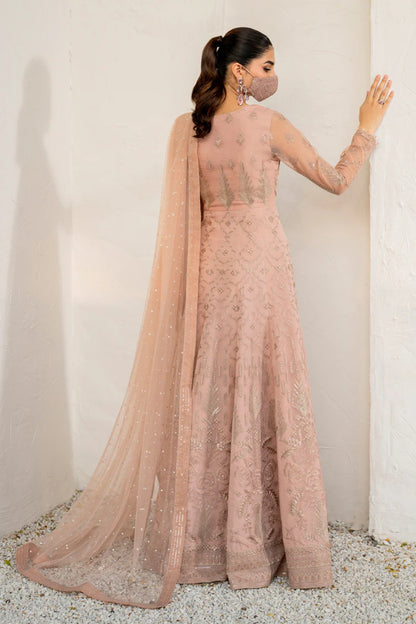 Pink Embroidered Organza 3 Piece Suit with Net Dupatta