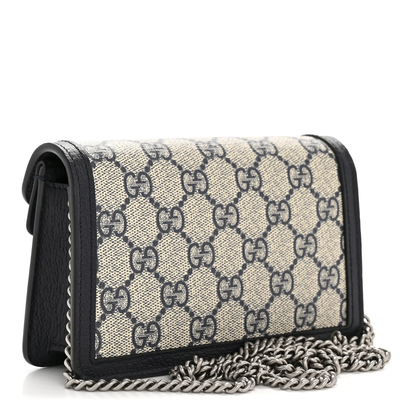 Gucci Dionysus Super Mini Bag Beige and Blue Leather