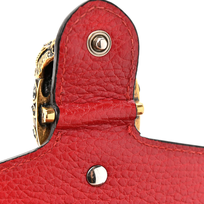 Gucci Dionysus Super Mini Bag Hibiscus Red Leather