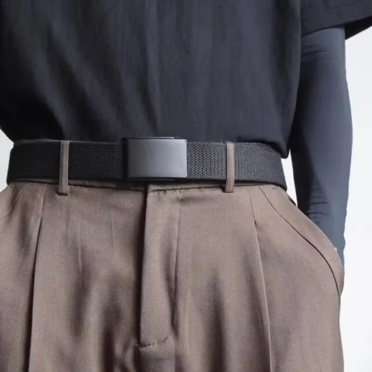 Men'S Belt Fashion New Unisex Trousers Belt Women'S Belt Canvas Belt Breathable Outdoor Tactical for Jeans Adjustable Waist Belt