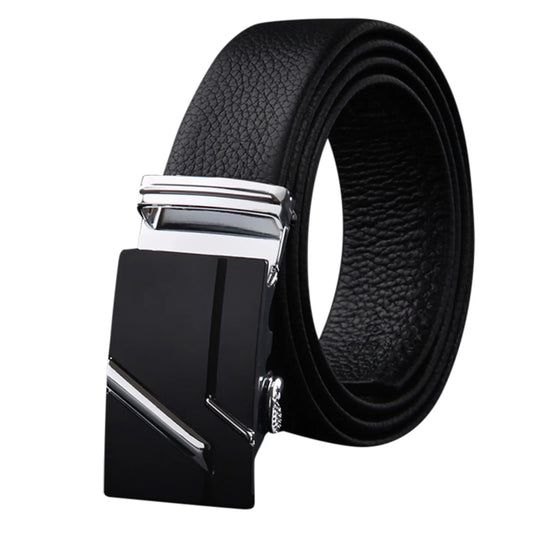 Men'S Leather Belt Mens Belt, Ratchet Belt Leather, Slide Belt with Easier Adjustable Buckle