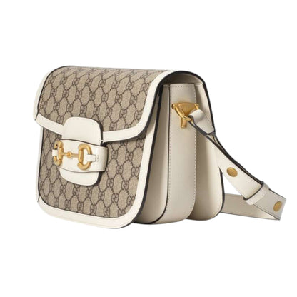 Gucci Horsebit 1955 Shoulder Bag White leather