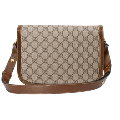 Gucci Horsebit 1955 Shoulder Bag Brown/Beige Leather