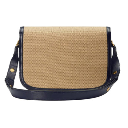 Gucci Horsebit 1955 Shoulder Bag Beige/Blue Leather